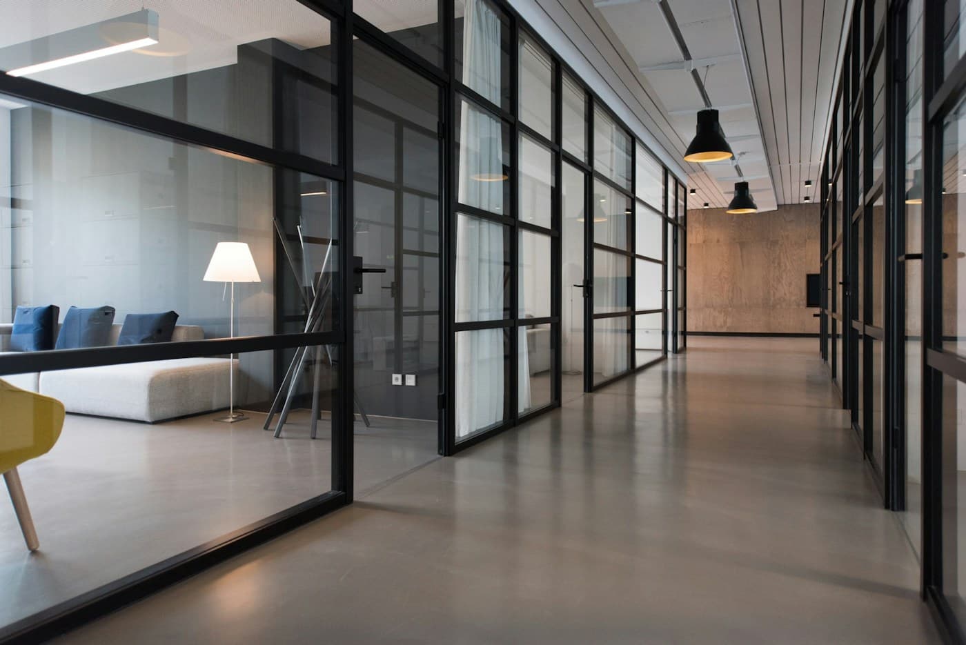 Bright contemporary office and collaborative meeting space