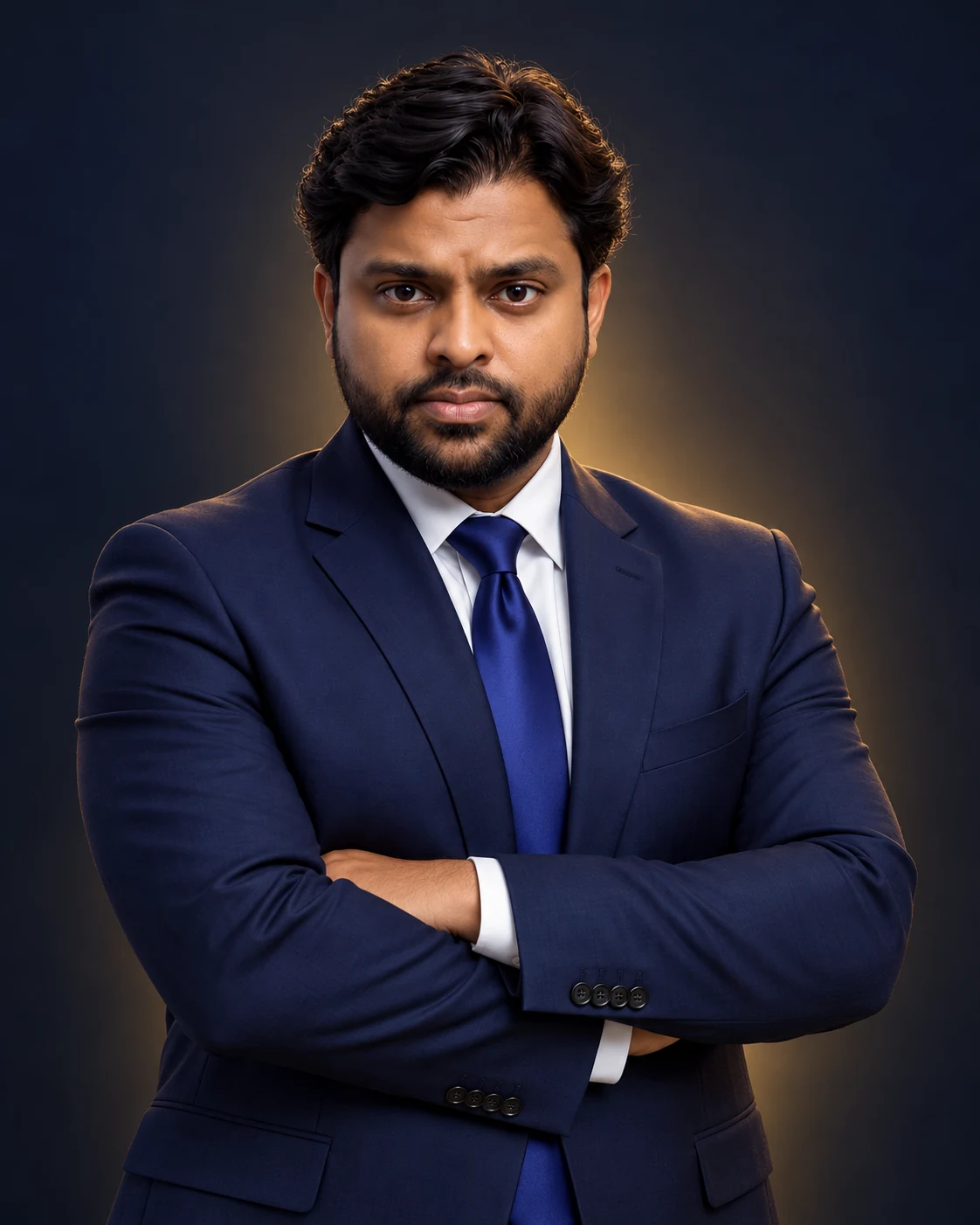 MSR leadership in a navy suit, photographed from the waist up